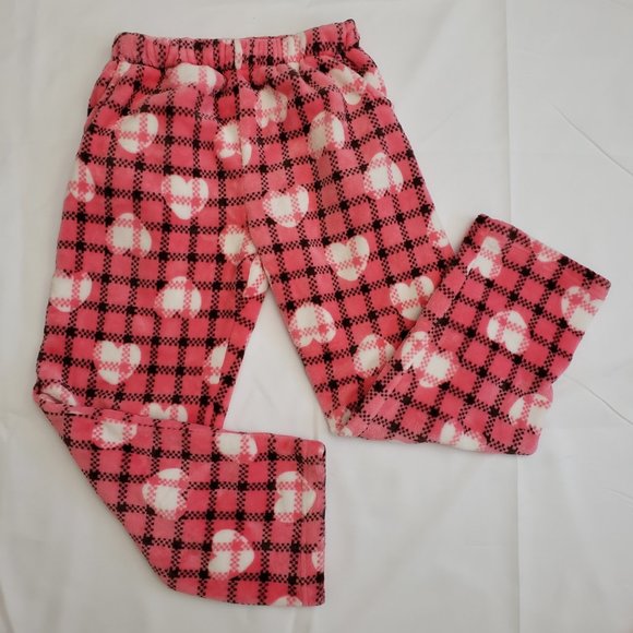 Petti Franc Fuzzy Fleece Heart Pull On Pajama Lounge 2pc Pants Set  SZ S - Picture 9 of 12